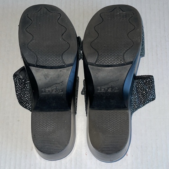 Dansko Sophie Black Iridescent Dotted Two Strap Heeled Sandals - Picture 8 of 8